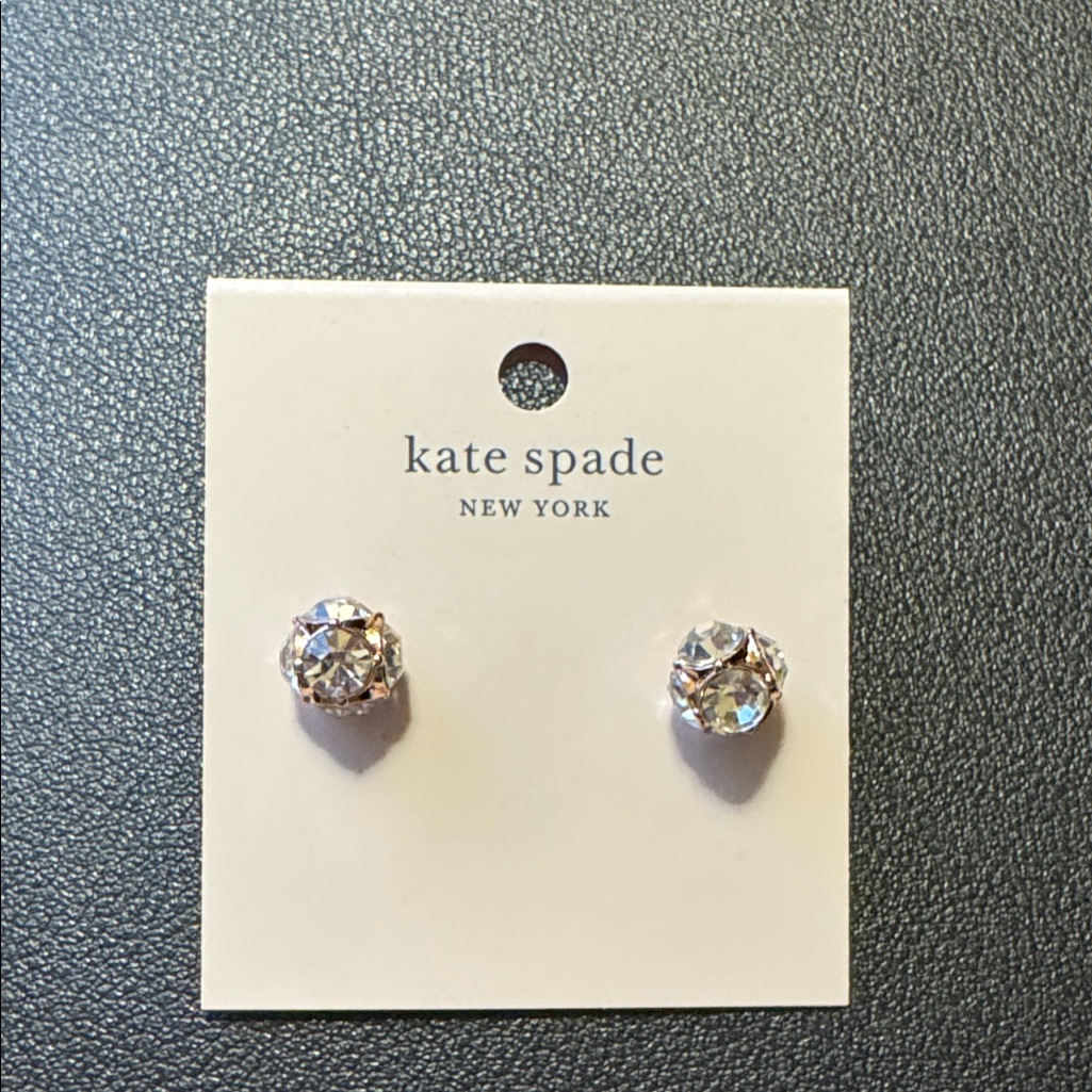 Kate Spade Sparkling Crystal Rose Gold Earrings